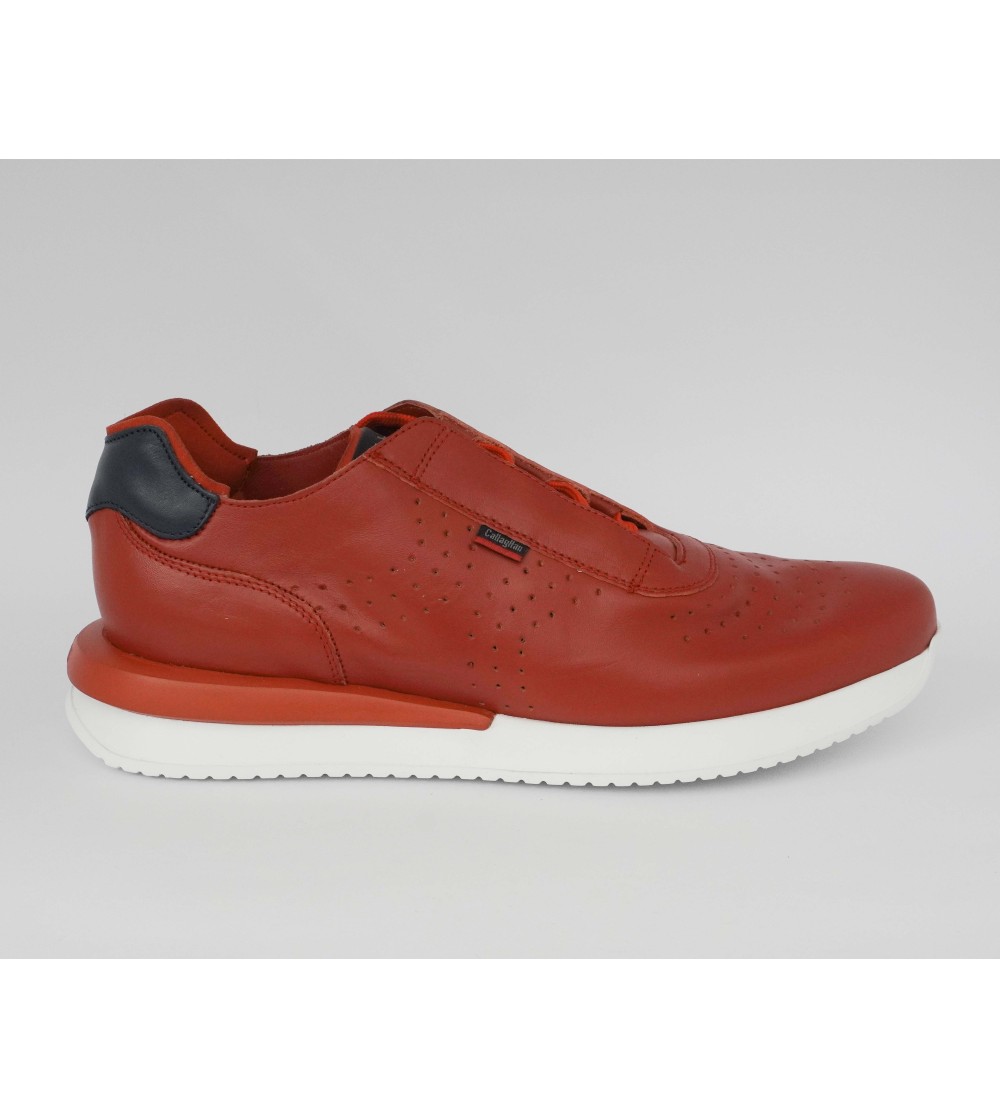 Callaghan Sneakers Uomo Alte Moses Hoga Pelle Rosso