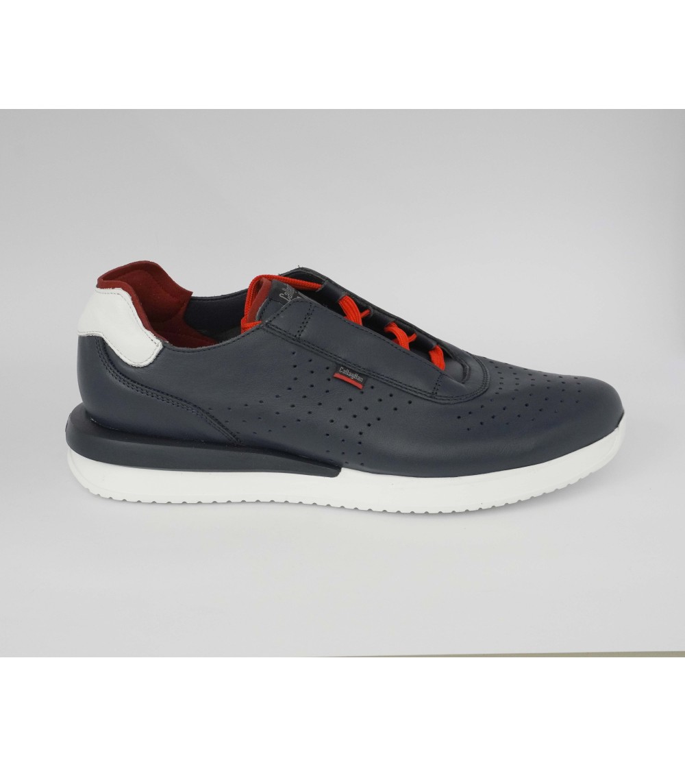 Callaghan Sneakers Uomo Alte Moses Hoga Pelle Blu Marino