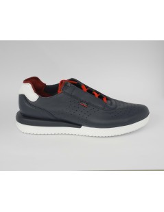 Callaghan Sneakers Uomo Alte Moses Hoga Pelle Blu Marino