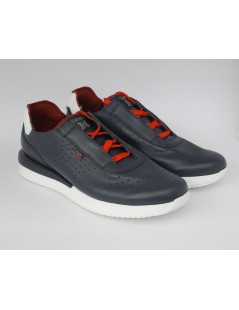 Callaghan Sneakers Uomo Alte Moses Hoga Pelle Blu Marino