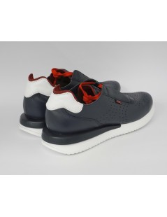 Callaghan Sneakers Uomo Alte Moses Hoga Pelle Blu Marino