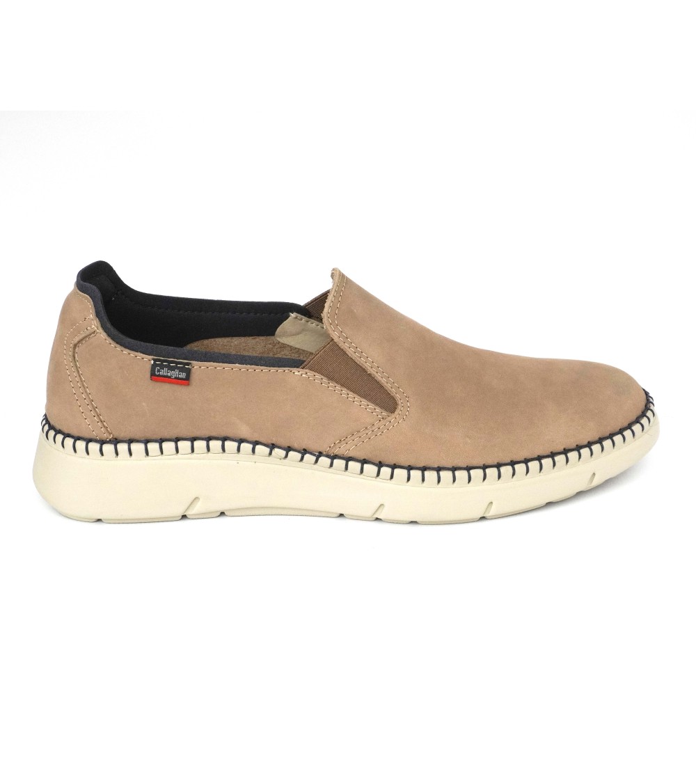 Callaghan Mocassino Uomo Slipon Circular Ideal Nabuk Taupe