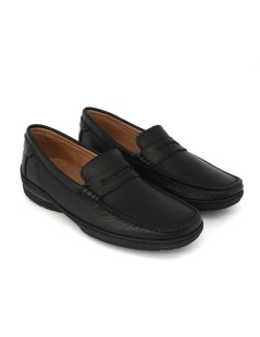 Boomerang Mocassino Uomo Antistatica Cucito Nappa Nero