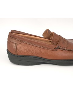 Boomerang Mocassino Uomo Antistatica Cucito Nappa Bruciato