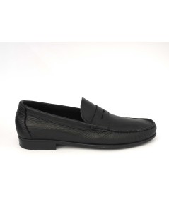 Boomerang Mocassino Tubolare Flessibile Martellato Nero