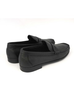 Boomerang Mocassino Tubolare Flessibile Martellato Nero