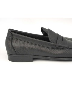 Boomerang Mocassino Tubolare Flessibile Martellato Nero