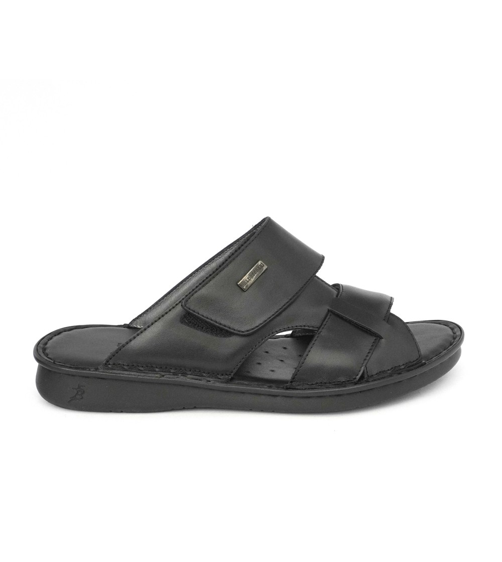 Baldassarri F Ciabatta 2 Fasce Memory Nappa Nero