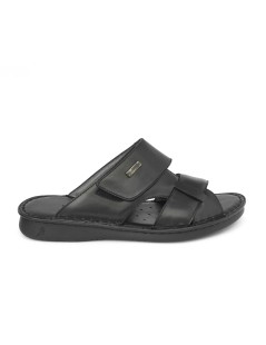 Baldassarri F Ciabatta 2 Fasce Memory Nappa Nero