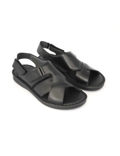 Baldassarri F Sandalo Incrocio Memory Nappa Nero