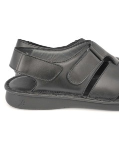 Baldassarri F Sandalo Incrocio Memory Nappa Nero