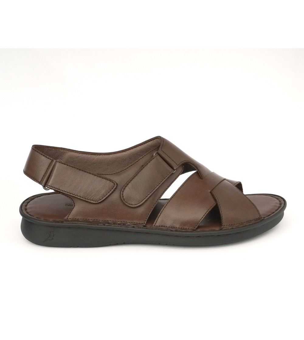 Baldassarri F Sandalo Incrocio Memory Nappa Marrone