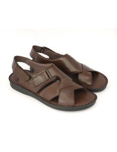 Baldassarri F Sandalo Incrocio Memory Nappa Marrone