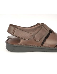 Baldassarri F Sandalo Incrocio Memory Nappa Marrone