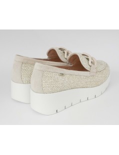 Callaghan AMAL Mocassino Zeppa Alta Intreccio Morsetto Avorio