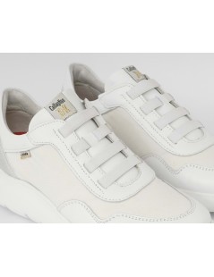 Callaghan Slipon Donna Sneakers con Elastici Tessuto Bianco Argento