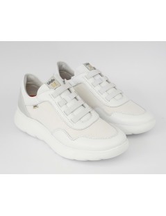 Callaghan Slipon Donna Sneakers con Elastici Tessuto Bianco Argento