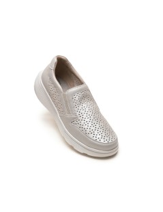 GComfort Slipon Traforato Laser Elastici Plantare Estraibile Perla