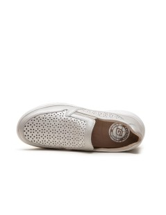 GComfort Slipon Traforato Laser Elastici Plantare Estraibile Perla
