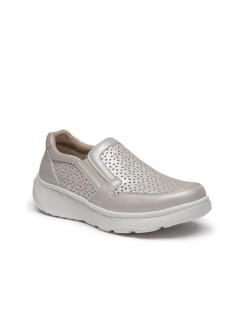 GComfort Slipon Traforato Laser Elastici Plantare Estraibile Perla