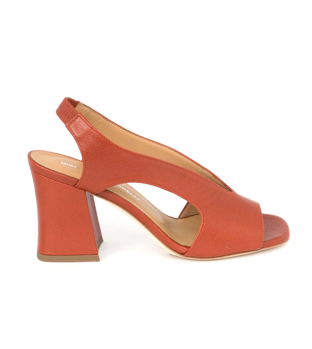 Gianmarco Sorelli Alba Sandalo Scollo V Pelle Rosso