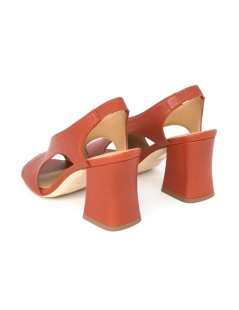 Gianmarco Sorelli Alba Sandalo Scollo V Pelle Rosso