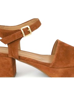 Gianmarco Sorelli Nada Sandalo Platform Camoscio Cuoio