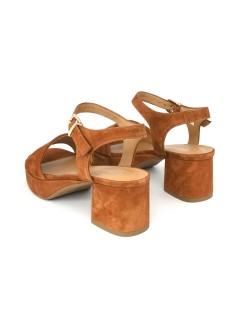 Gianmarco Sorelli Nada Sandalo Platform Camoscio Cuoio