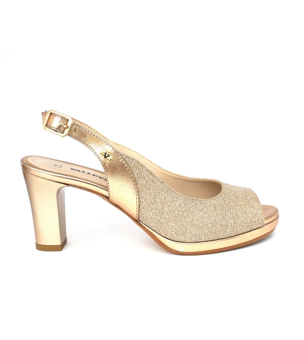 Valleverde Sandalo Cerimonia Plateau Glitter Laminato Platino Rose Gold