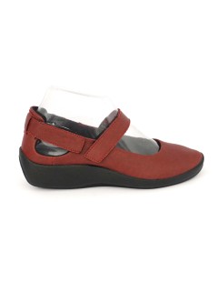 Arcopedico Slipon Ballerina Cherry Doppio Velcro Rosso