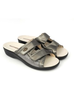 Valleverde Ciabatta Predisposta 2 Velcro Elastic Antracite