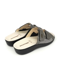 Valleverde Ciabatta Predisposta 2 Velcro Elastic Antracite