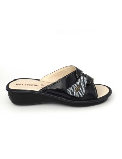 Valleverde Ciabatta Classica Plantare Pelle Velcro Blu