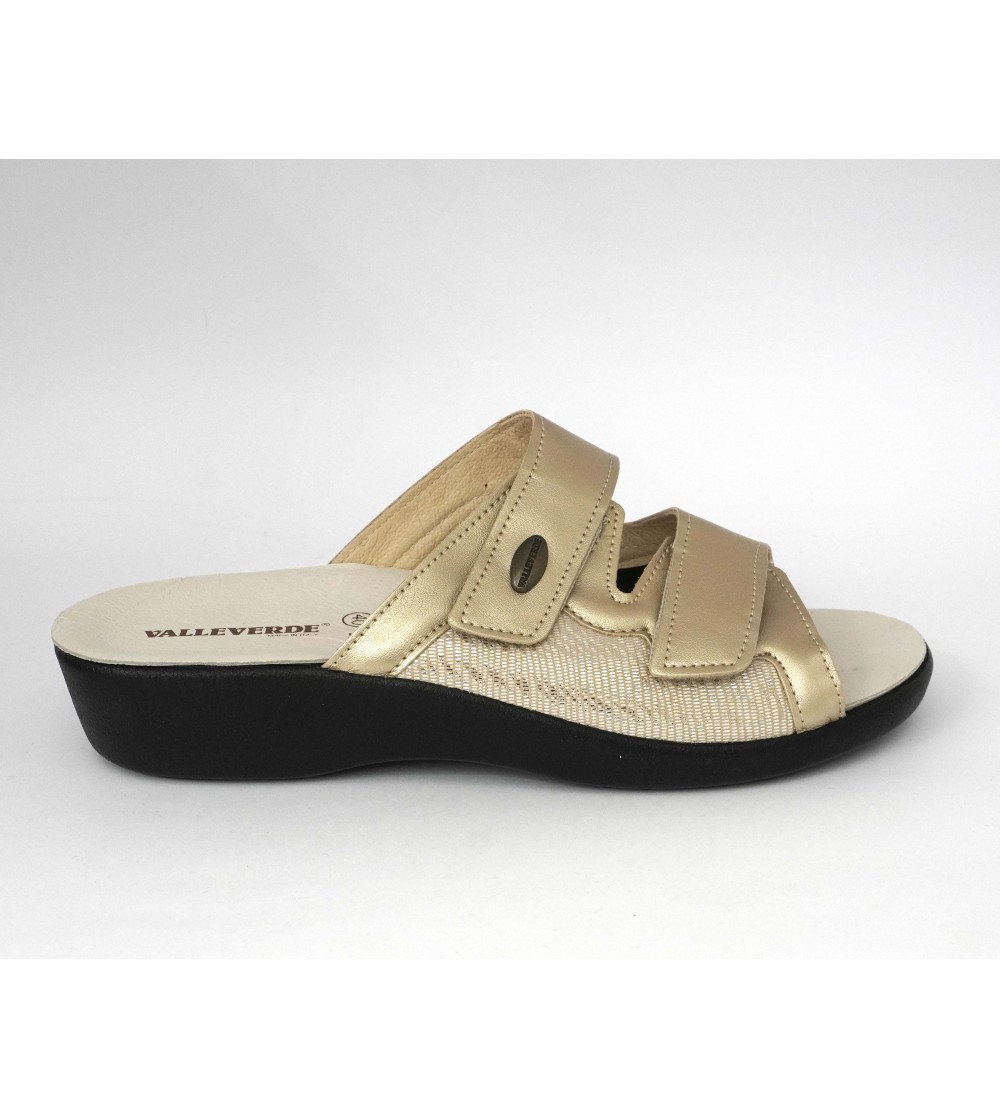 Valleverde Ciabatta Predisposta 2 Velcro Elastic Platino