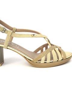 Valleverde Sandalo Cerimonia Plateau Laminato Glitter Platino