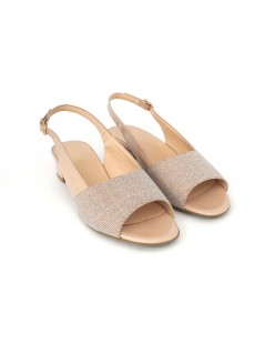 Soffice Sogno Sandalo Tacco Basso Vernice Tessuto Rosa Phard