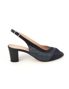 Soffice Sogno Sandalo Classic Inserto Glitter Perlato Blu