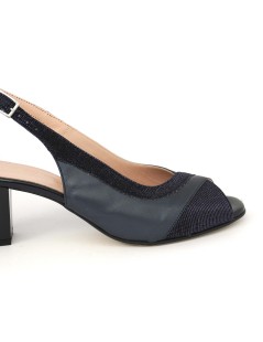 Soffice Sogno Sandalo Classic Inserto Glitter Perlato Blu