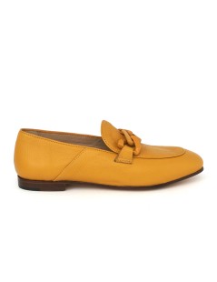 Triver Flight Mocassino Tacco Basso Morsetto Pelle Ambra