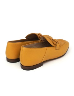 Triver Flight Mocassino Tacco Basso Morsetto Pelle Ambra