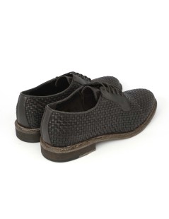 Rogal's Stringata Derby Intrecciata Tutto Cuoio Testa di Moro