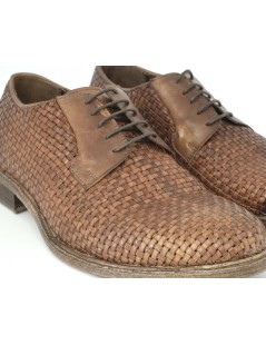 Rogal's Stringata Derby Intrecciata Tutto Cuoio Color Cuoio