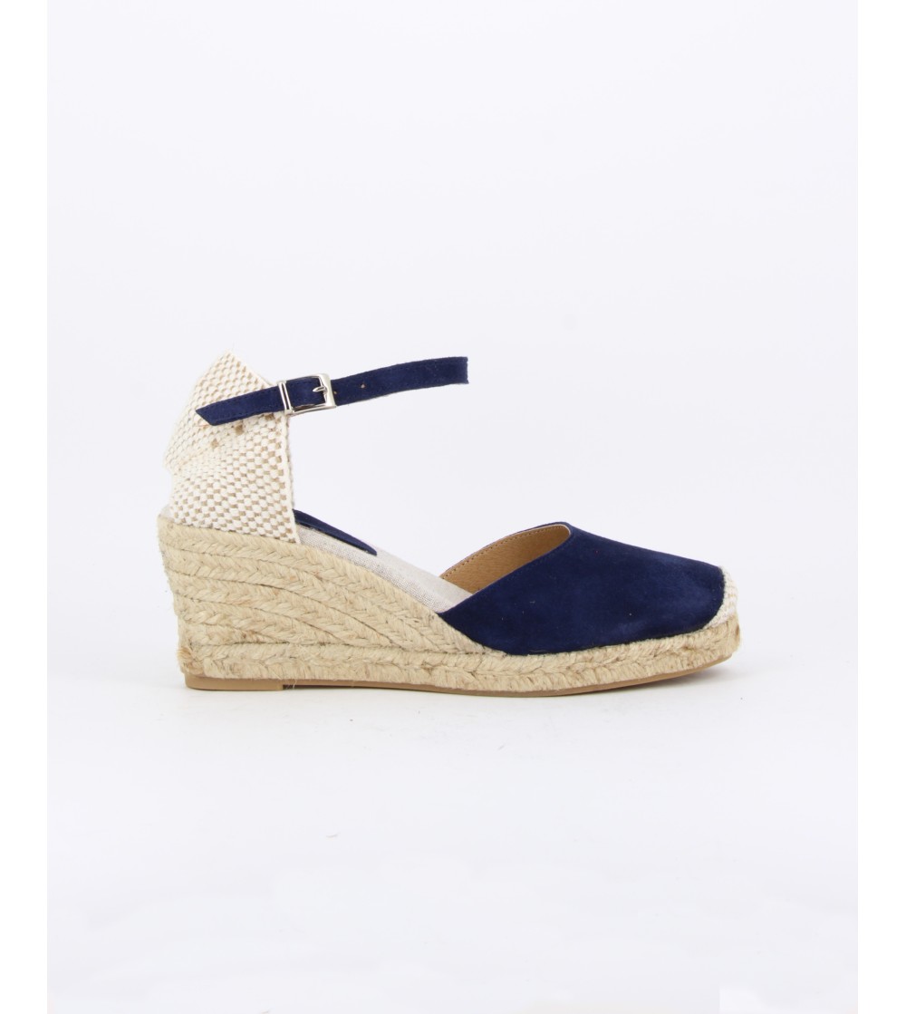 Ska Sandali Espadrillas Punta Chiusa Braccialetto Blu Navy
