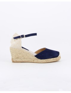 Ska Sandali Espadrillas Punta Chiusa Braccialetto Blu Navy