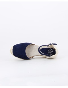 Ska Sandali Espadrillas Punta Chiusa Braccialetto Blu Navy