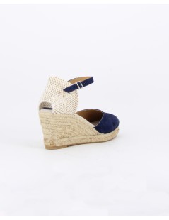Ska Sandali Espadrillas Punta Chiusa Braccialetto Blu Navy