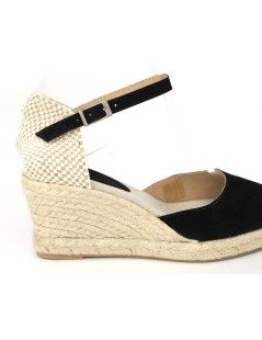 Ska Sandali Espadrillas Punta Chiusa Braccialetto Nero