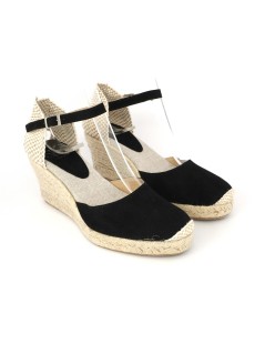 Ska Sandali Espadrillas Punta Chiusa Braccialetto Nero