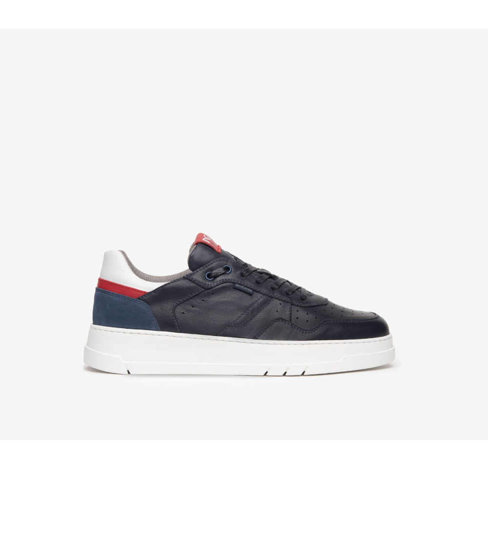 Nero Giardini Sneakers Uomo Cassetta Traforata Pelle Blu