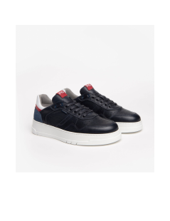 Nero Giardini Sneakers Uomo Cassetta Traforata Pelle Blu
